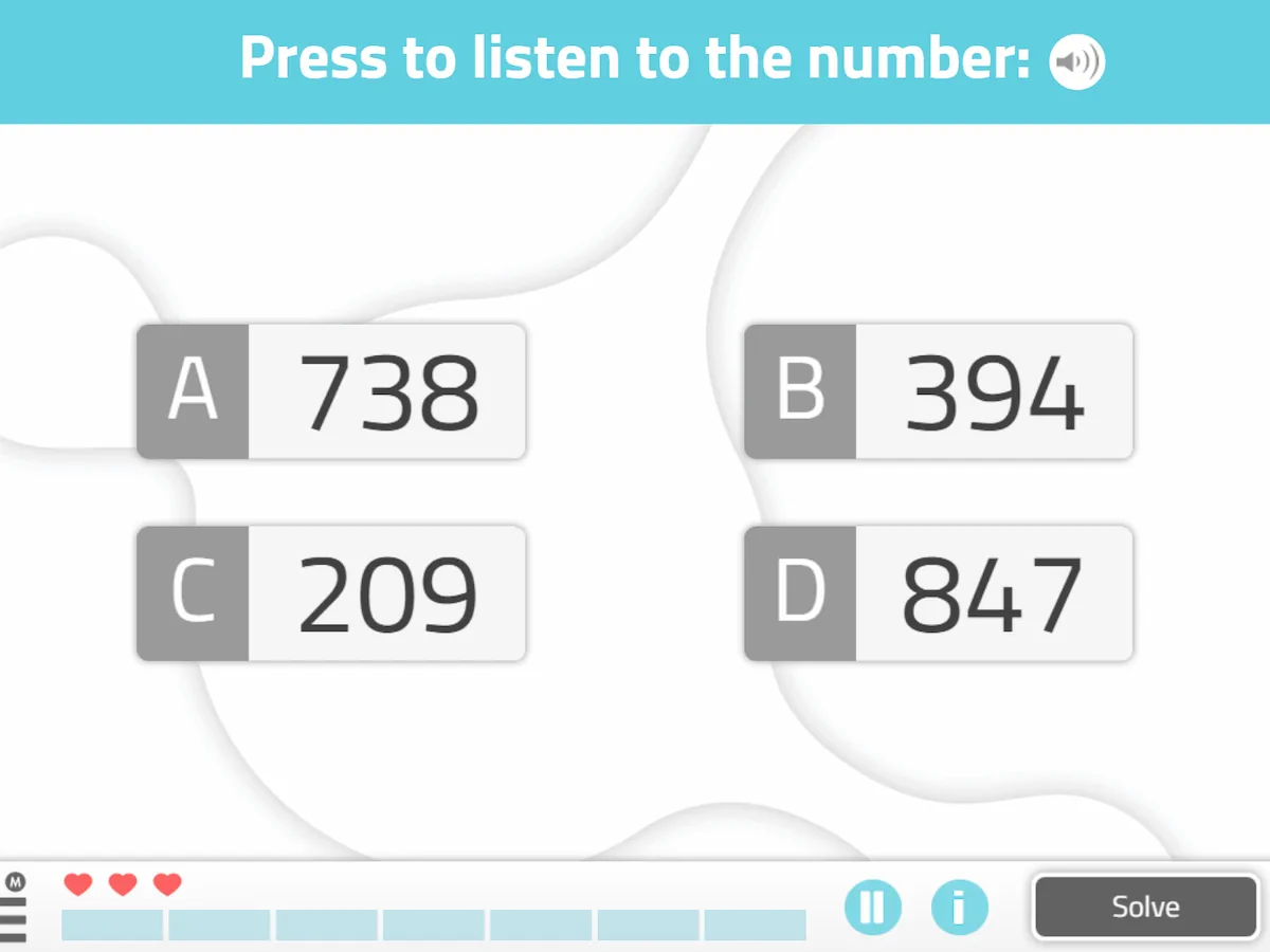 NeuronUP Activities - Differentiate numbers