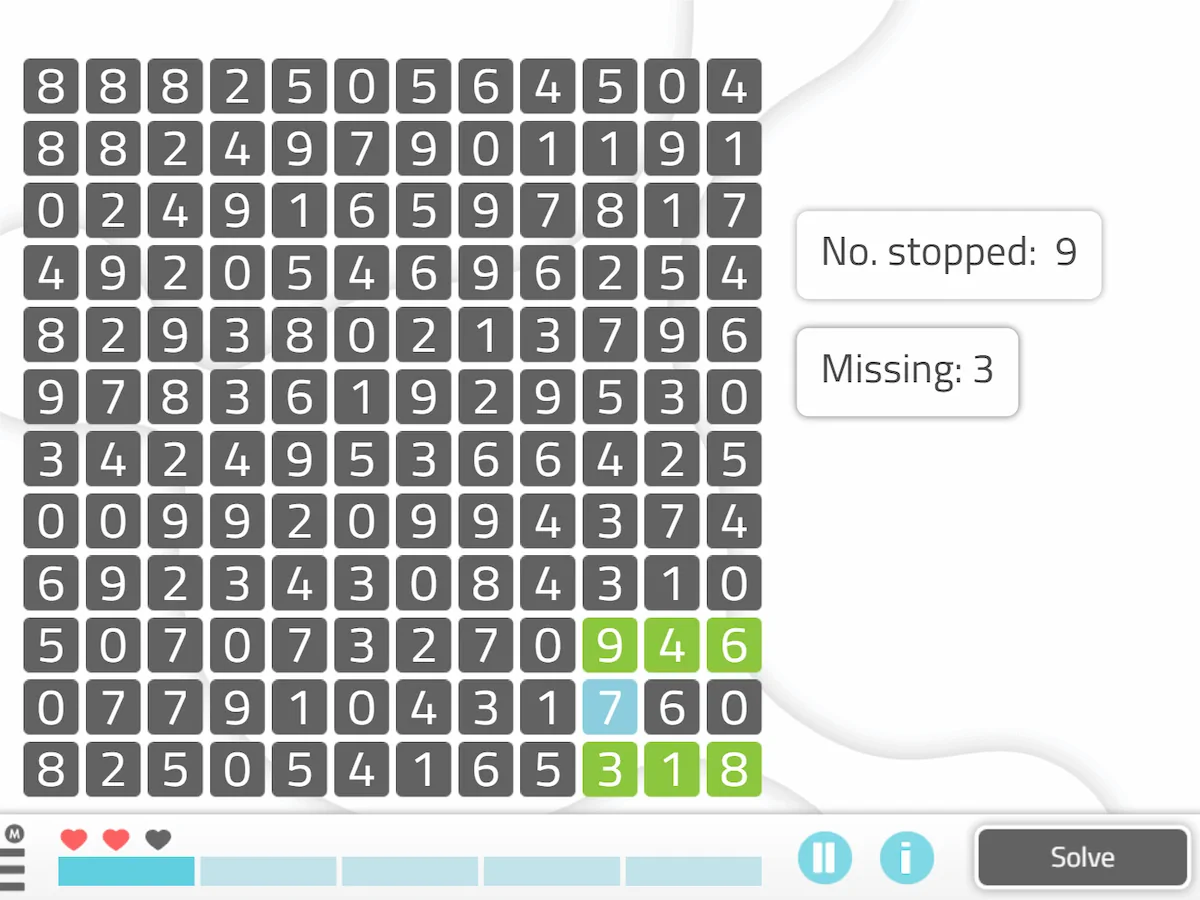 NeuronUP Activities - Fast Numbers
