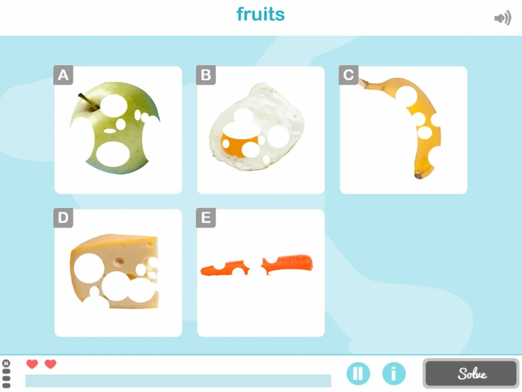 NeuronUP Activities - Half-hidden Objects