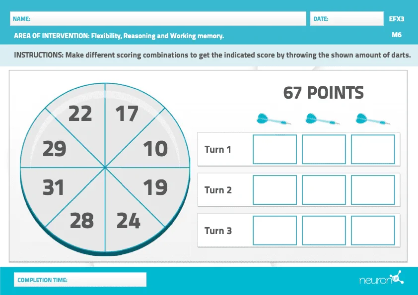 NeuronUP Activities - Hit-the-Target-Right