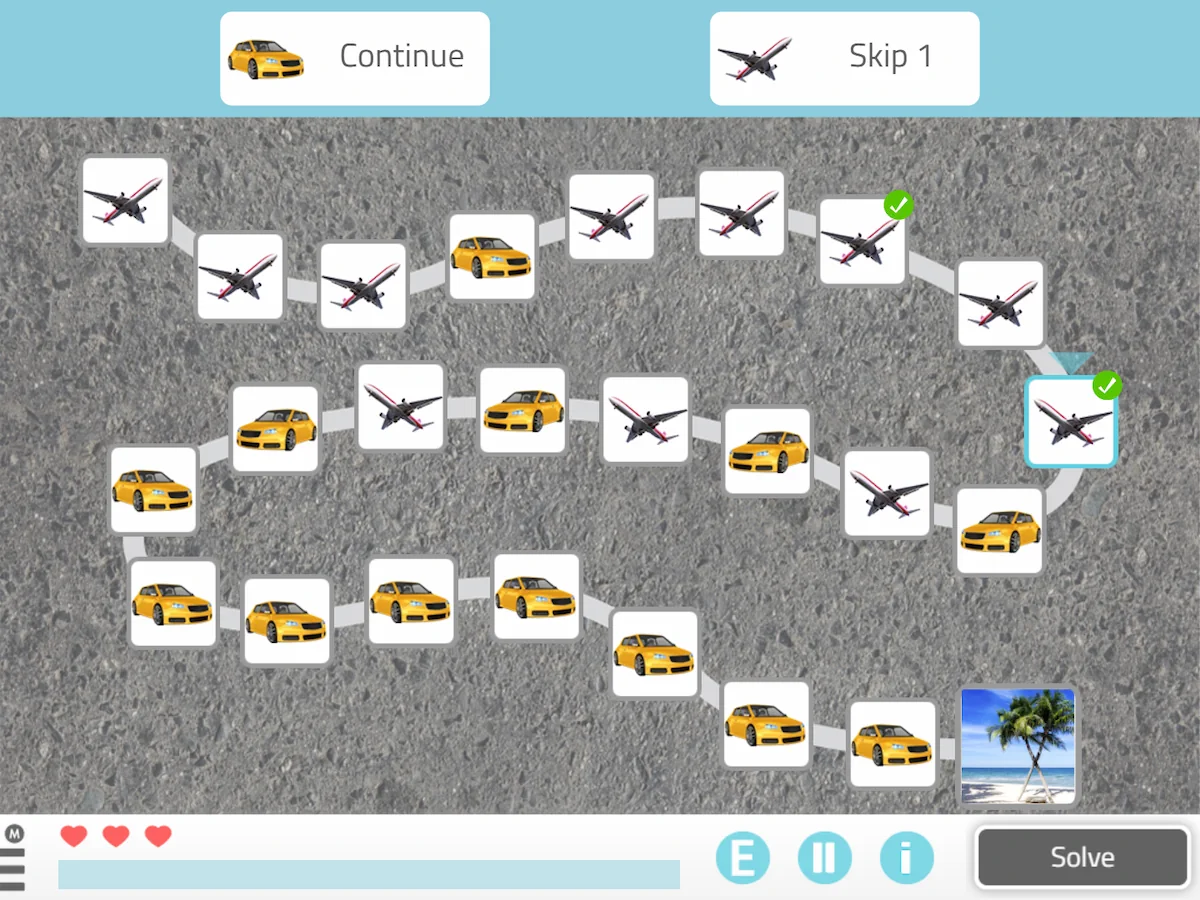 NeuronUP Activities - Jump the Squares