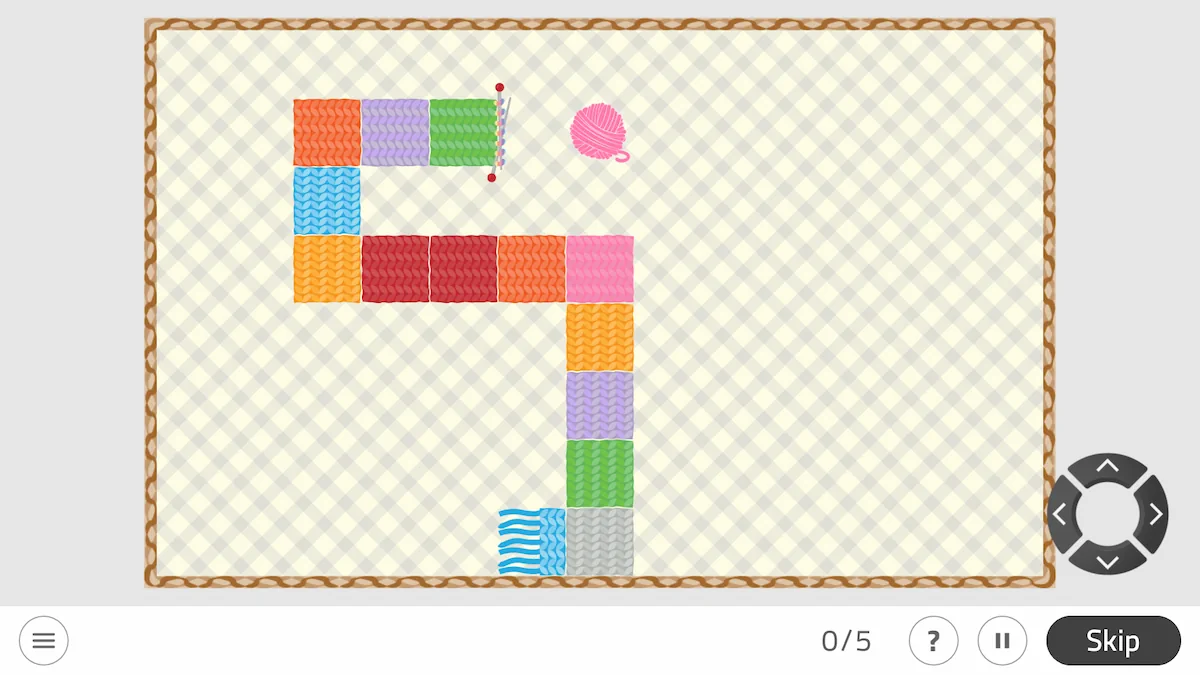 NeuronUP Activities - Knitting a Scarf