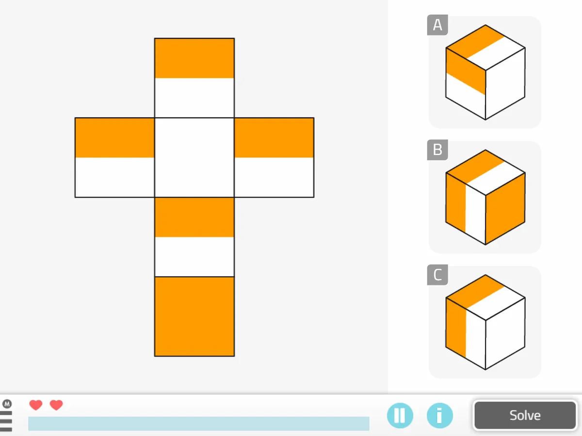 NeuronUP Activities - Mental Reconstruction of Cubes