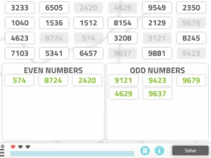 NeuronUP Activities - Odd or Even