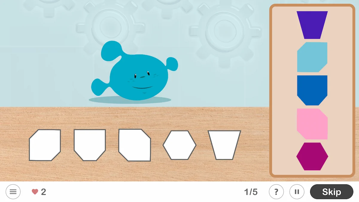 NeuronUP Activities - Shape Sorter