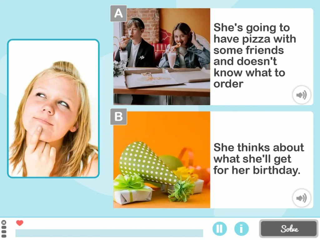 NeuronUP Activities - When would you show the following emotion