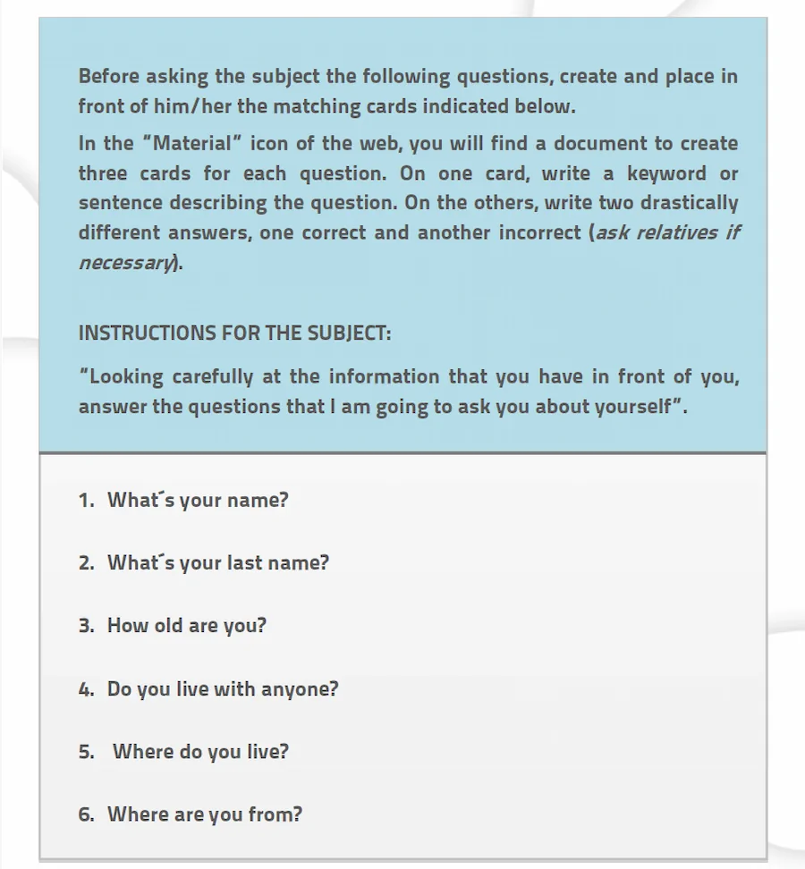 NeuronUP Activity - Personal Orientation