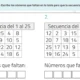 Sustained attention worksheet: two tables with sequences from 1 to 25, with missing numbers to complete.