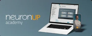 NeuronUP Academy, the progressive training model for neurorehabilitation professionals that lets you start with shorter programs and advance toward higher-level qualifications.