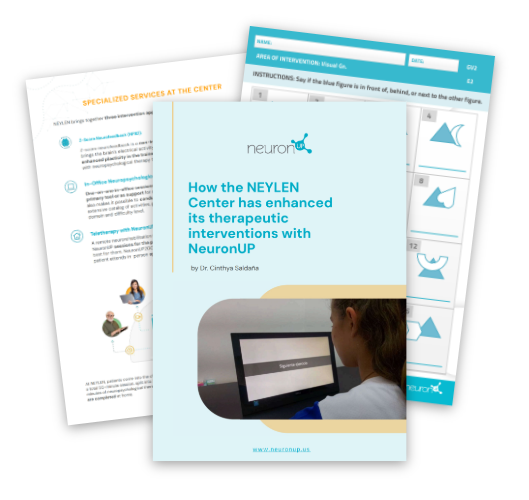 Cover of the NEYLEN Center success story from Mexico. Case study on how the center enhanced its therapeutic interventions with NeuronUP.
